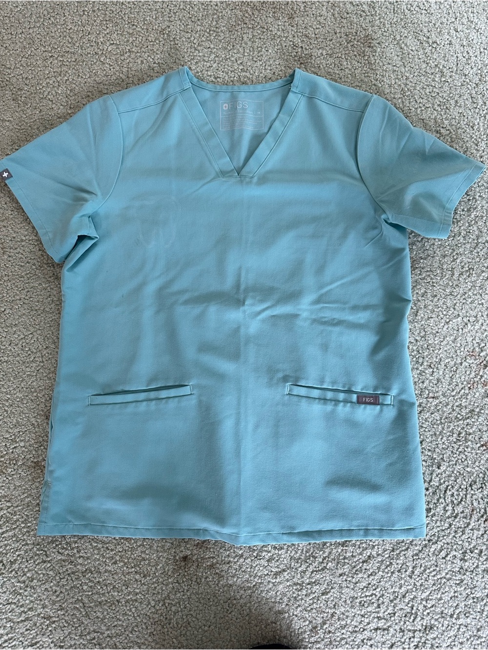 FIGS Women's Seaglass Catarina V-Neck Scrub Top- SIZE MEDIUM